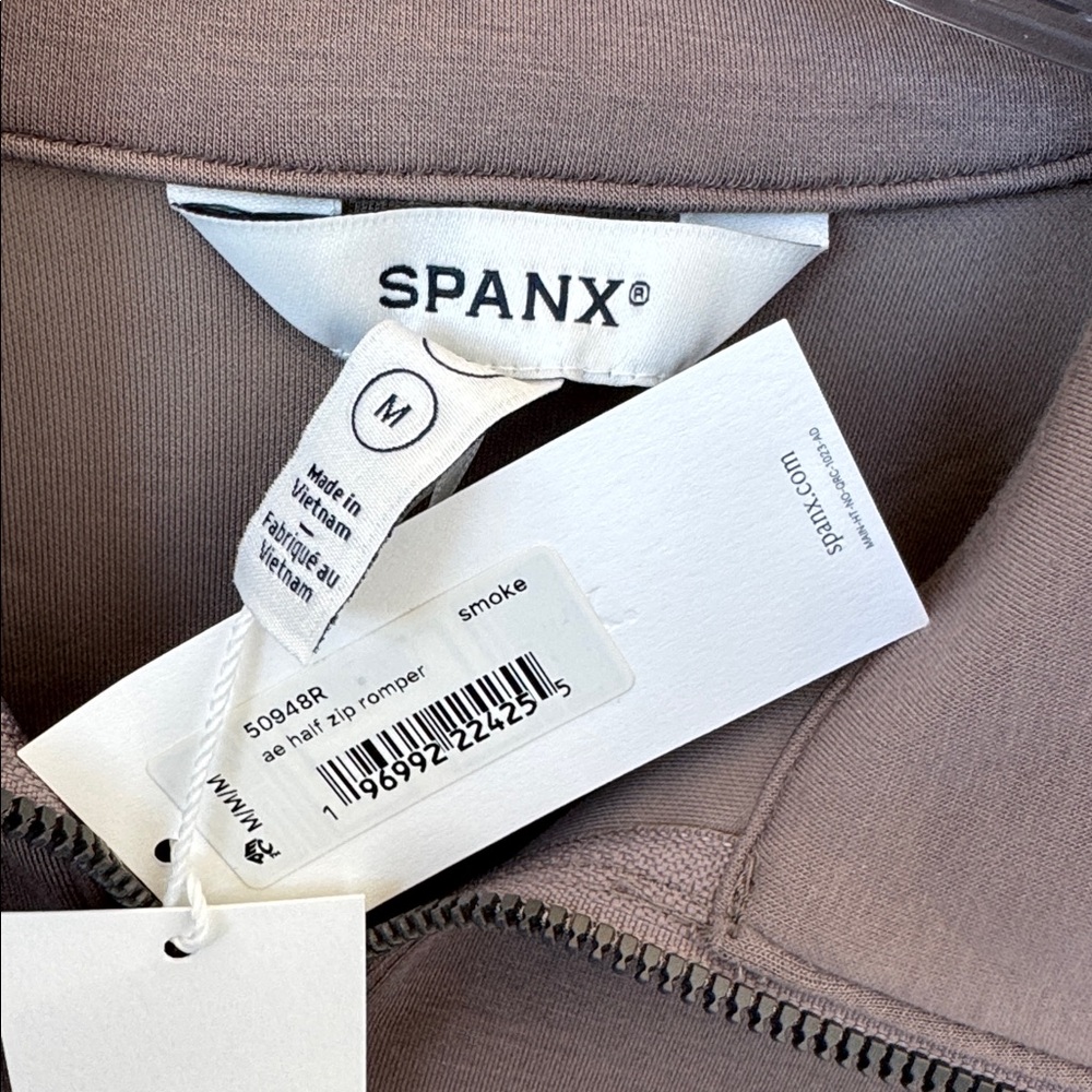 SPANX Women's AirEssentials Half Zip Romper size M - Picture 9 of 13